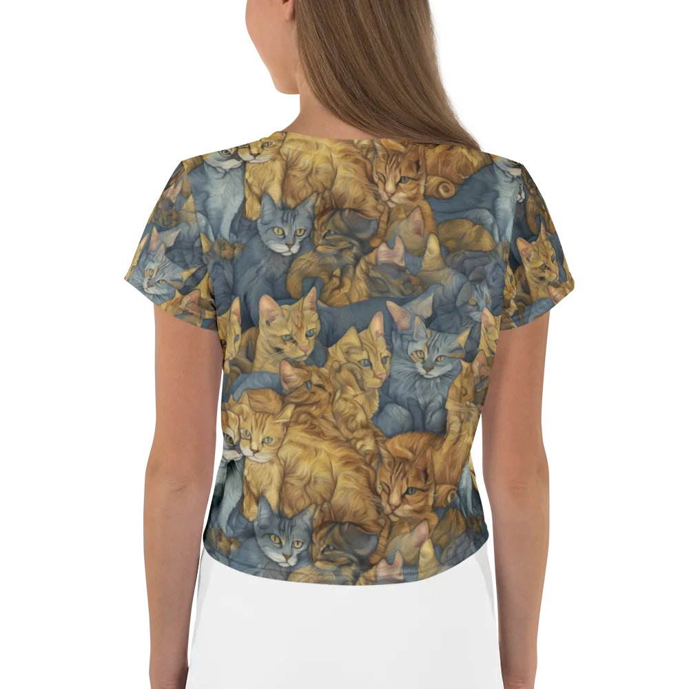 Gilded Purr on Crop Tee — Back