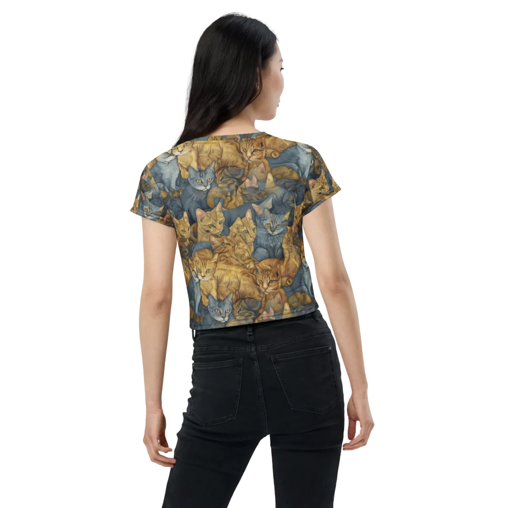 Gilded Purr on Crop Tee — Back