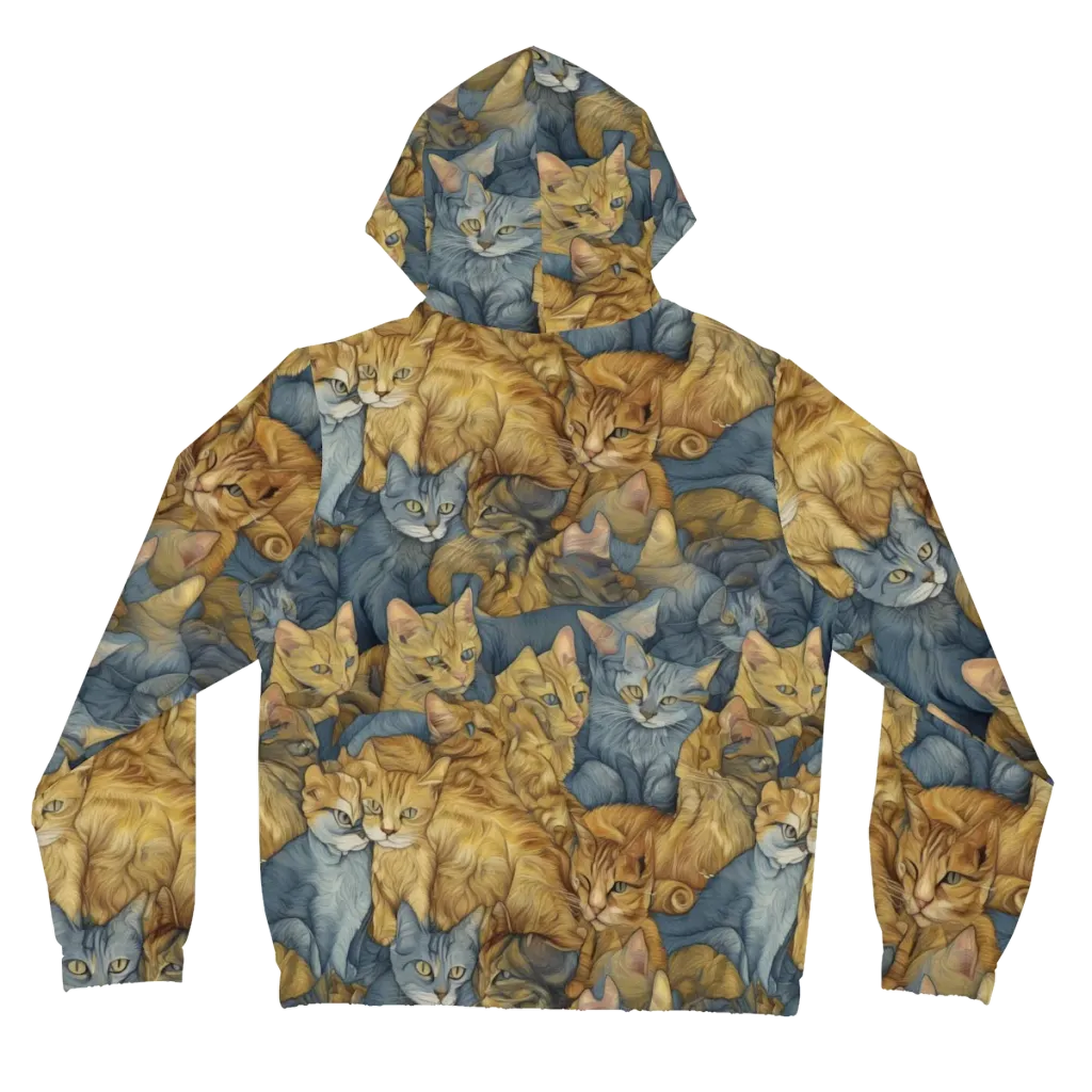 Gilded Purr on Women's Full-Zip Hoodie — Back
