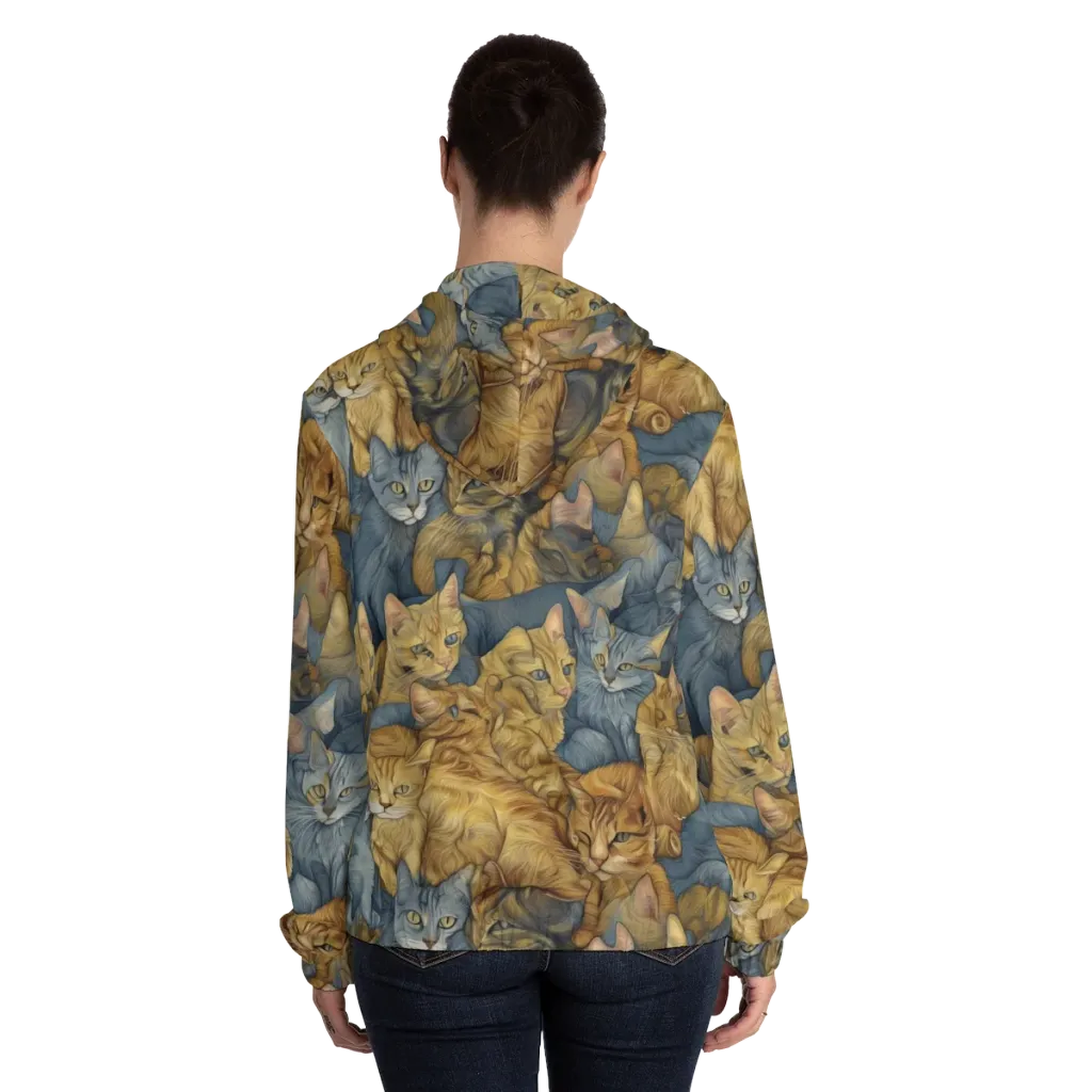 Gilded Purr on Women's Full-Zip Hoodie — Back On Person