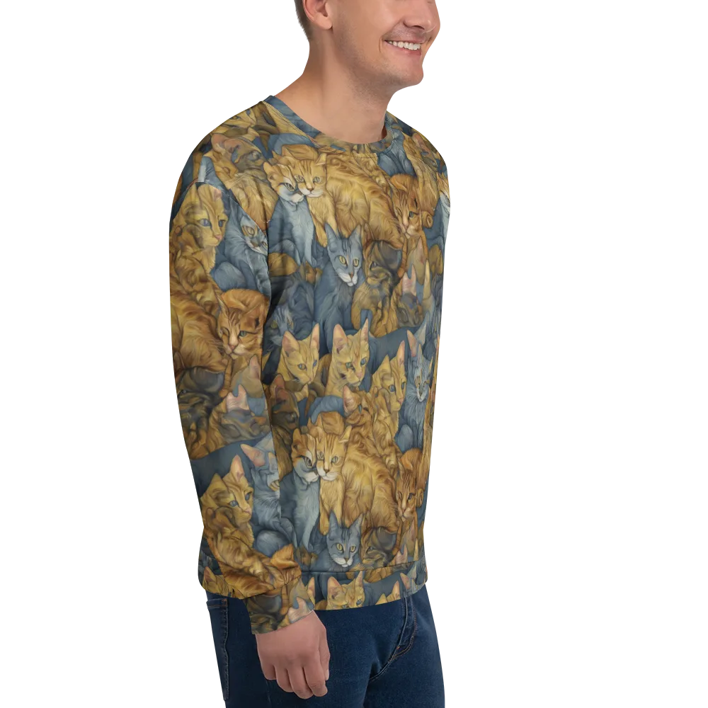 Gilded Purr on Sweatshirt — Right Front