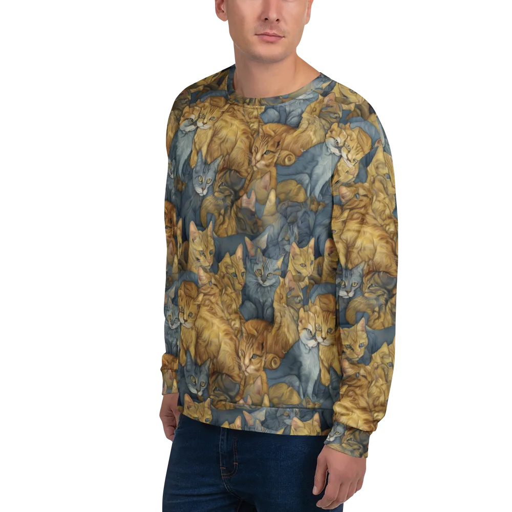 Gilded Purr on Sweatshirt — Left Front