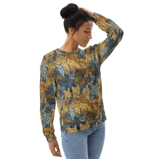 Gilded Purr on a Sweatshirt