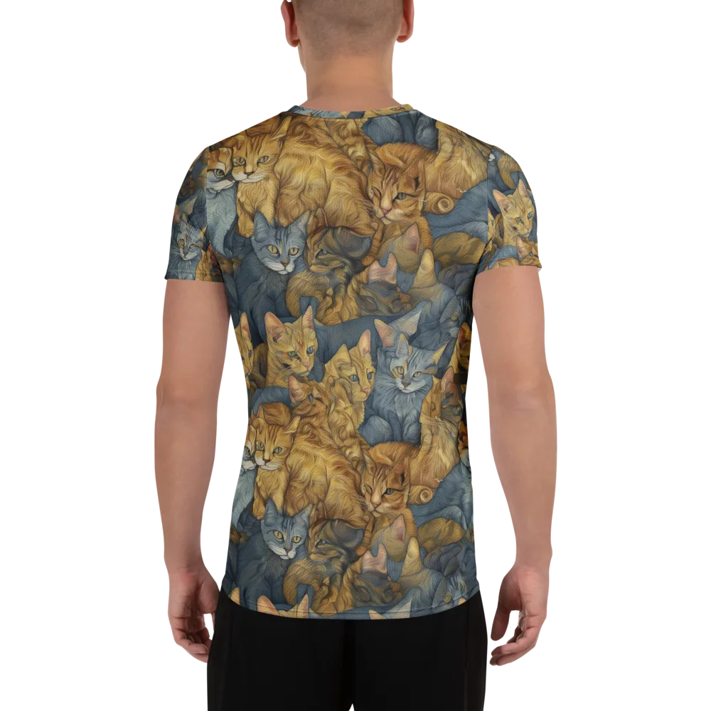 Gilded Purr on Men's Athletic T-Shirt — Back