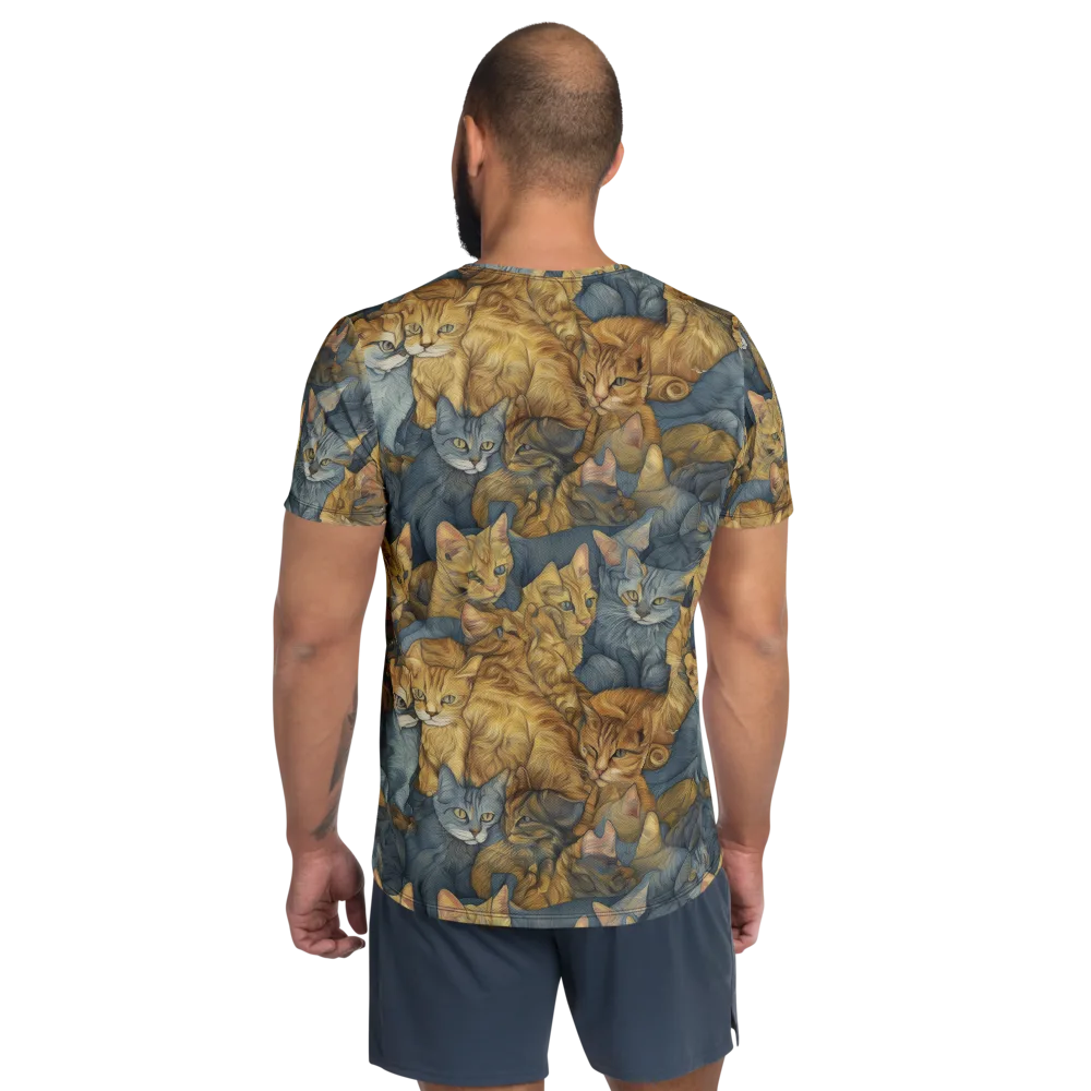 Gilded Purr on Men's Athletic T-Shirt — Back