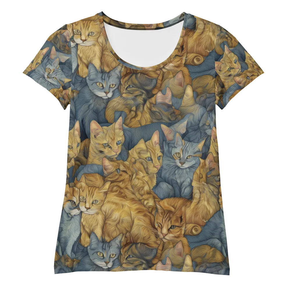 Gilded Purr on Women's Athletic T-Shirt — Front