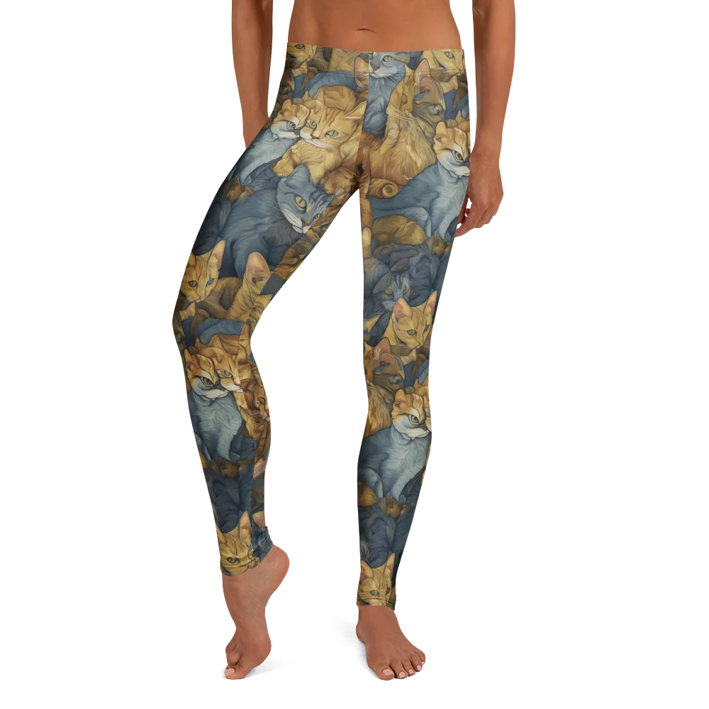 Gilded Purr on Leggings — Front