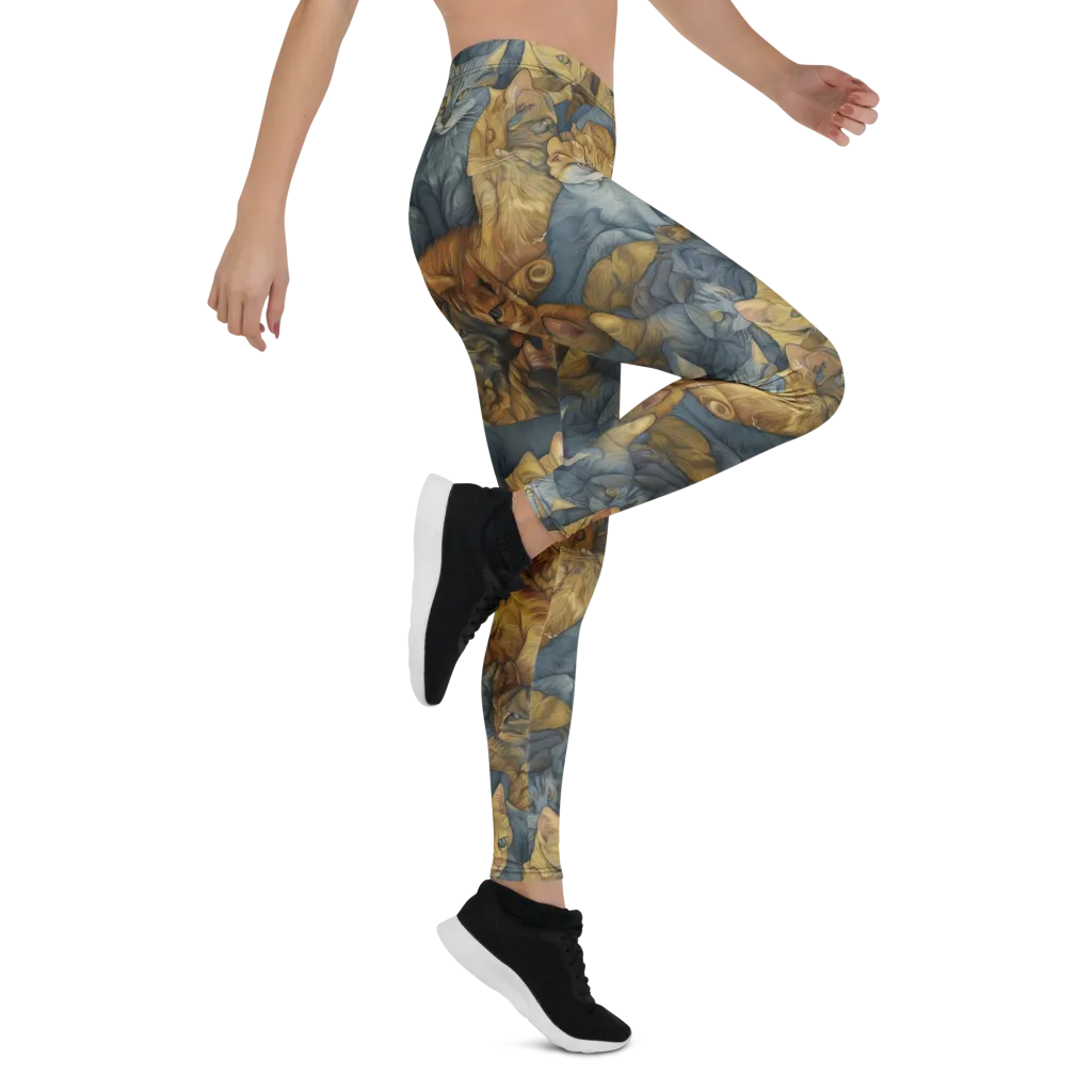 Gilded Purr on Leggings — Right