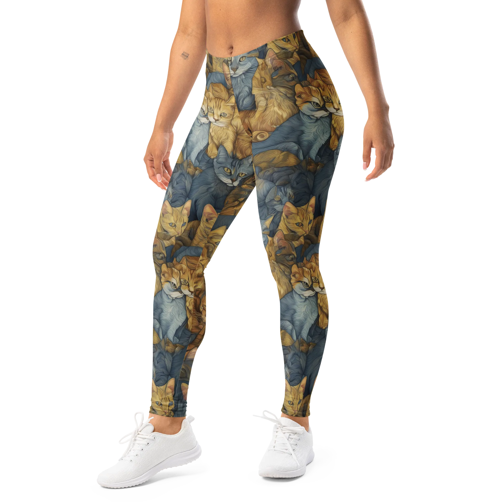 Gilded Purr on Leggings — Left Front