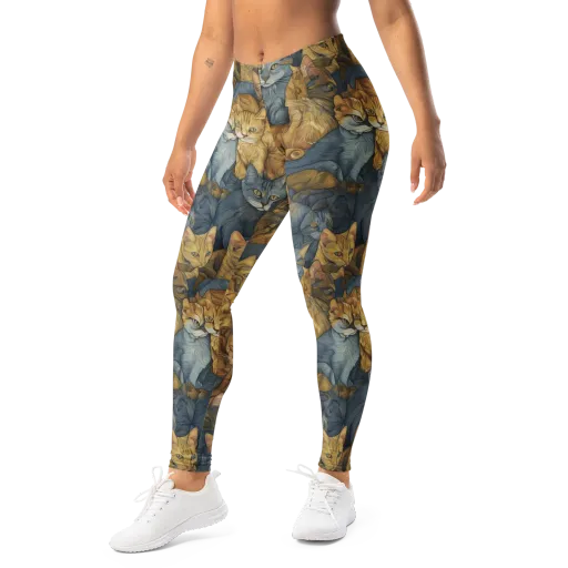 Gilded Purr on a Leggings