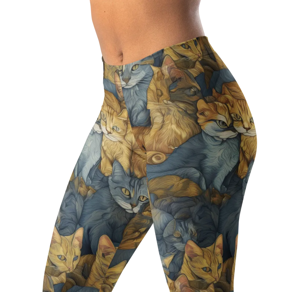 Gilded Purr on Leggings — Left Front