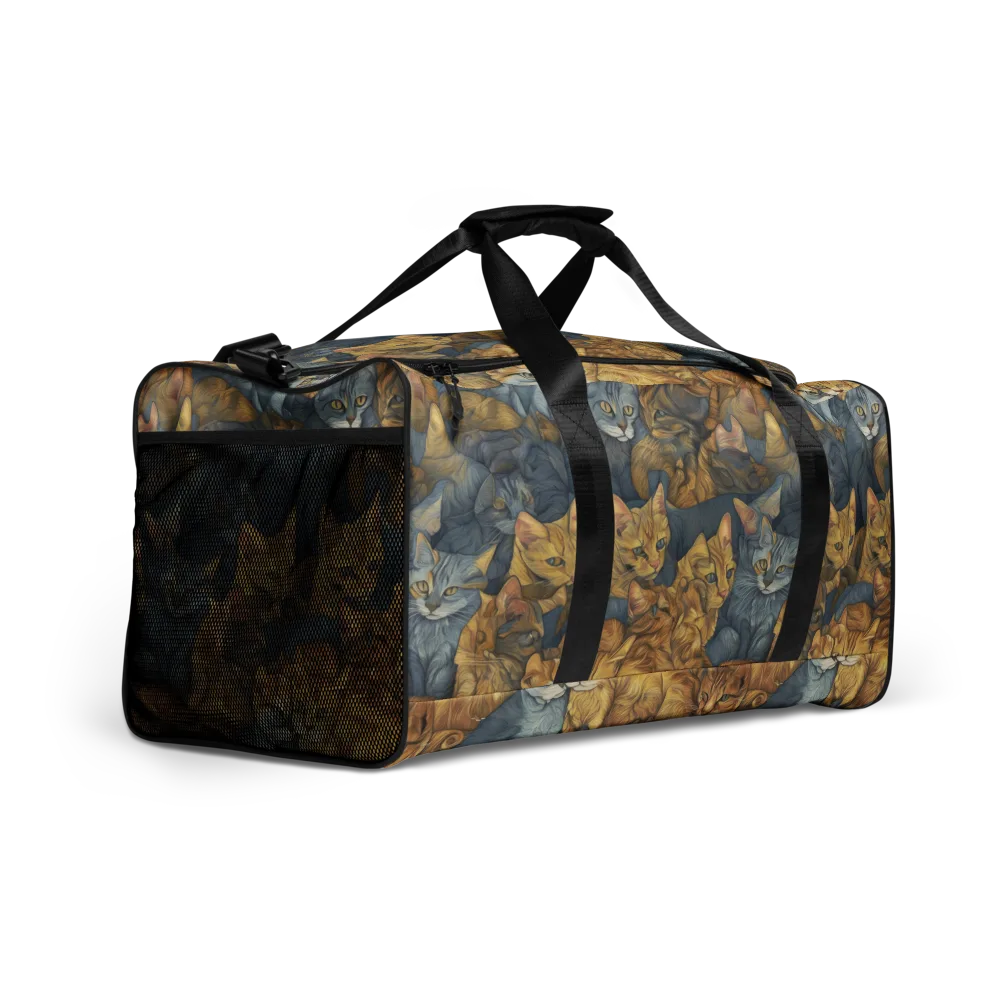 Gilded Purr on Duffle Bag — Right Front