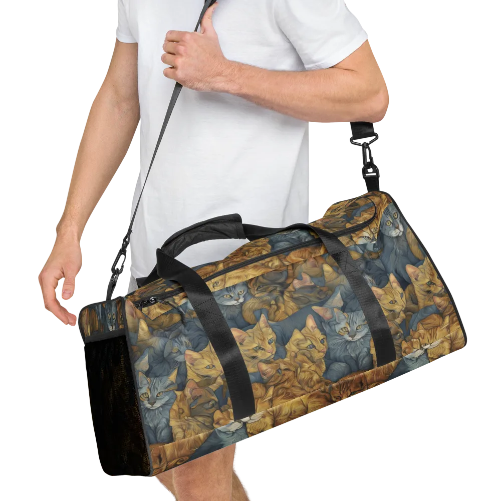 Gilded Purr on Duffle Bag — Right Front