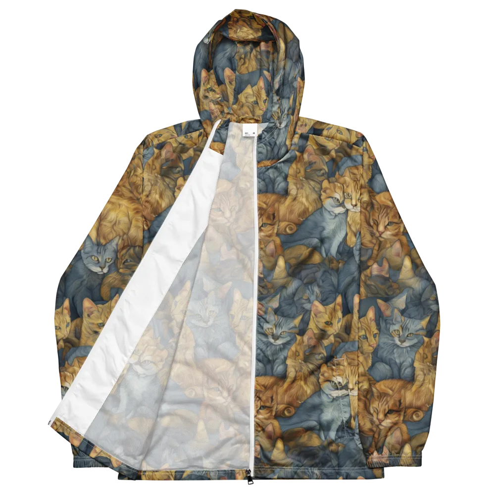 Gilded Purr on Men's Windbreaker — Front
