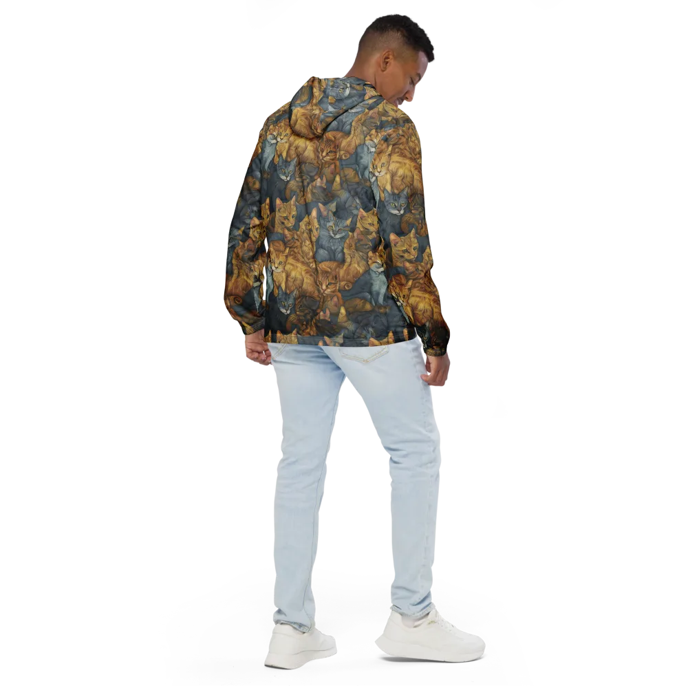 Gilded Purr on Men's Windbreaker — Back