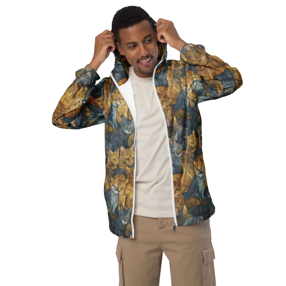 Gilded Purr on Men's Windbreaker — Front