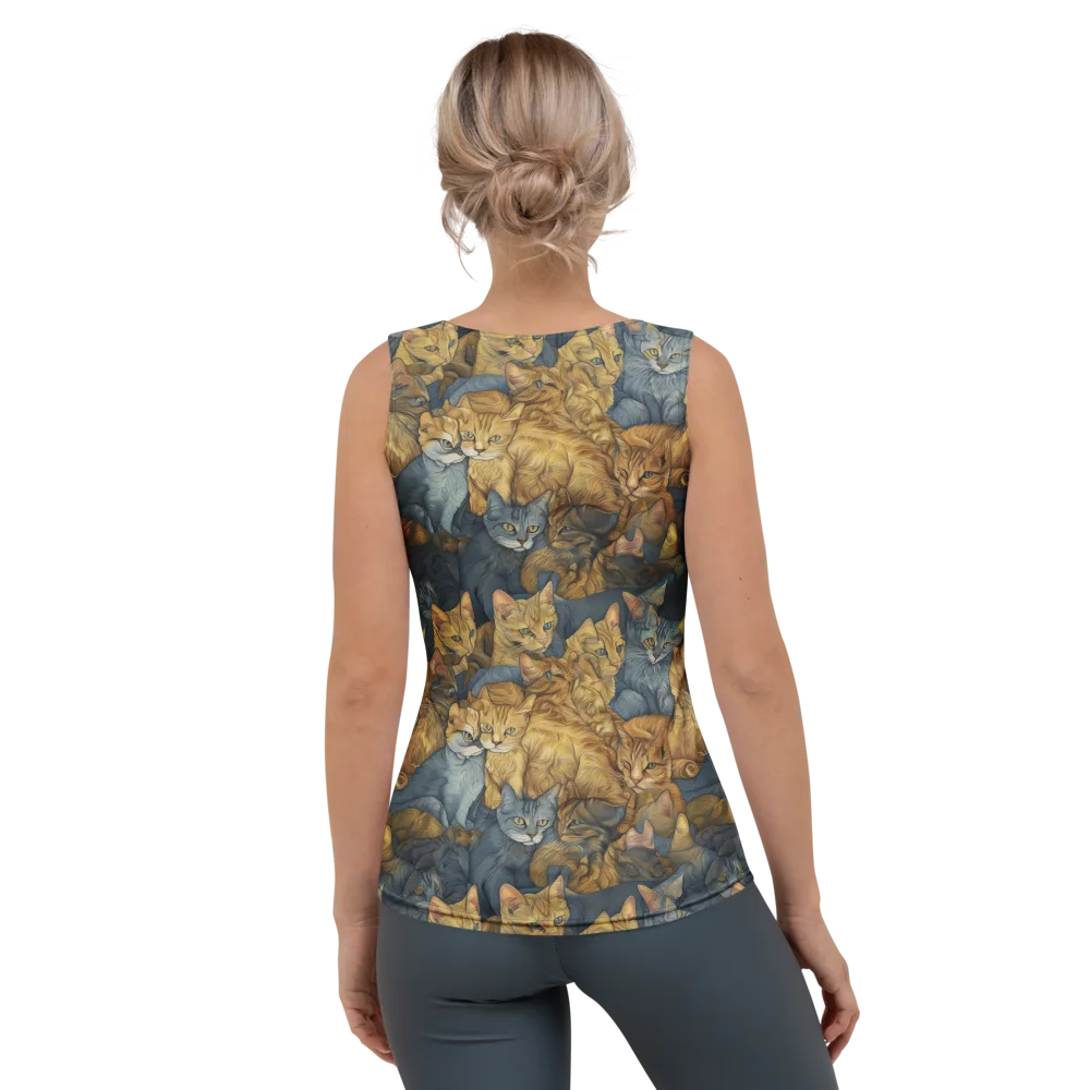 Gilded Purr on Women's Tank Top — Back
