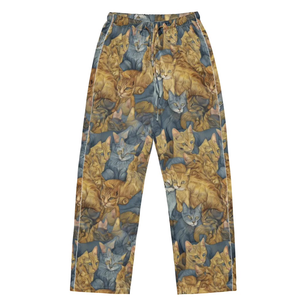 Gilded Purr on Women's Pajama Pants — Front