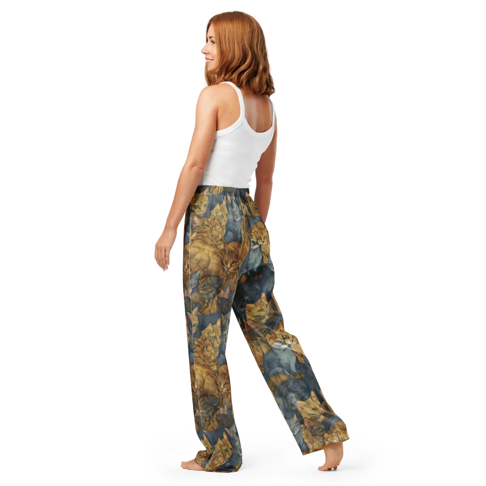 Gilded Purr on Women's Pajama Pants — Back