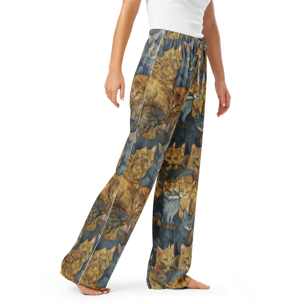 Gilded Purr on Women's Pajama Pants — Right Front