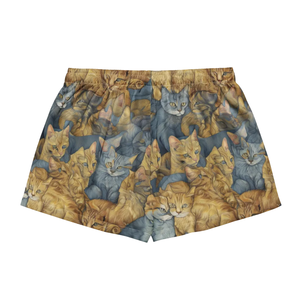 Gilded Purr on Women's Pajama Shorts — Back