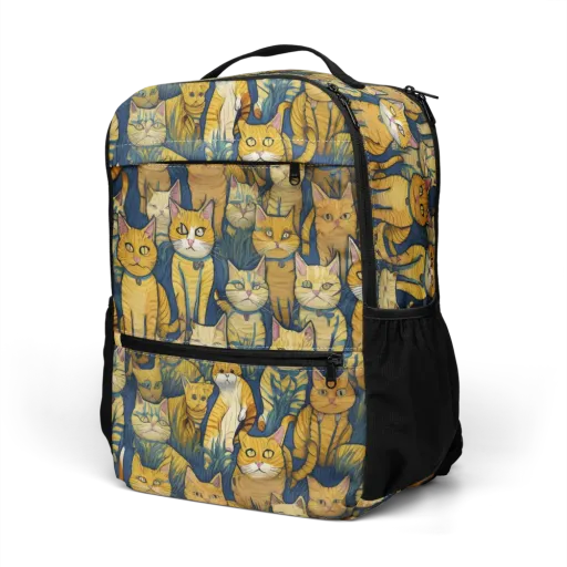 Velvet Cat Parade on a Utility Backpack