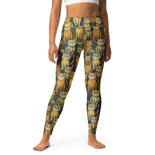 Velvet Cat Parade on a Yoga Leggings