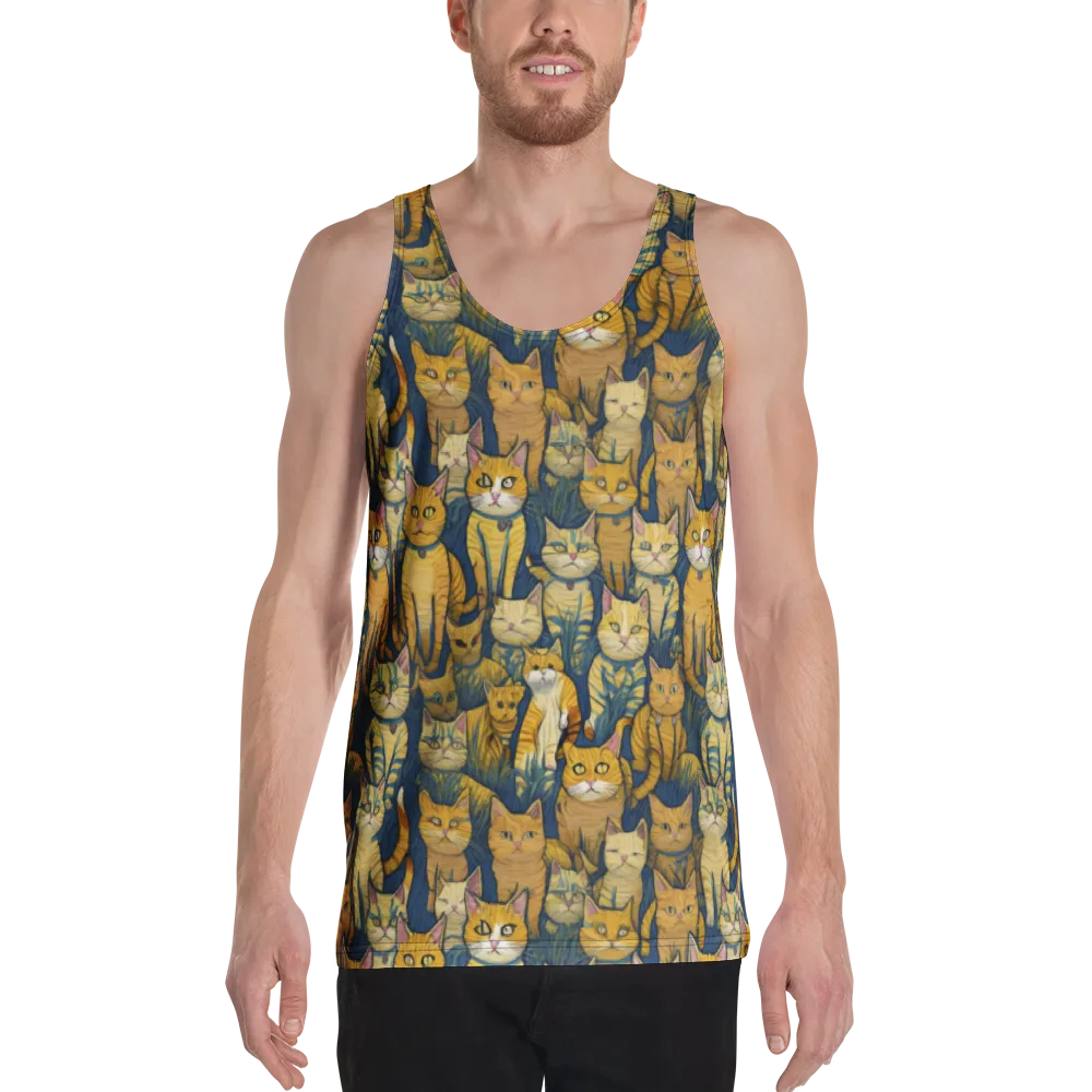 Velvet Cat Parade on Men's Tank Top — Front