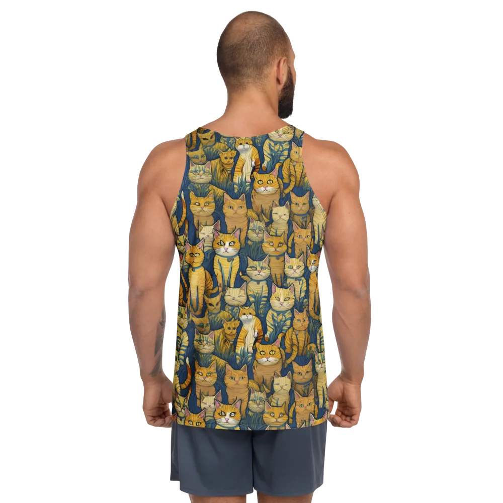 Velvet Cat Parade on Men's Tank Top — Back