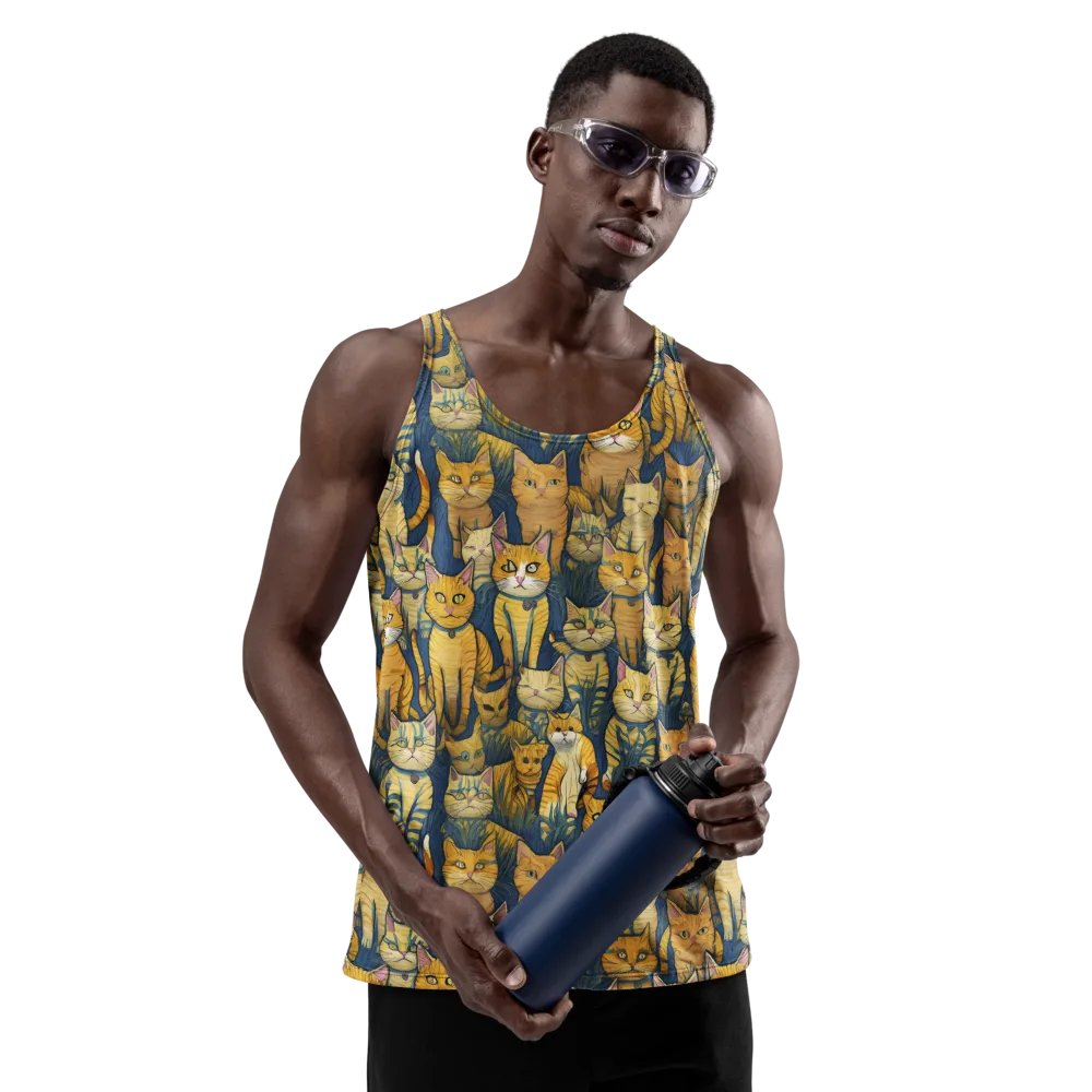 Velvet Cat Parade on Men's Tank Top — Front