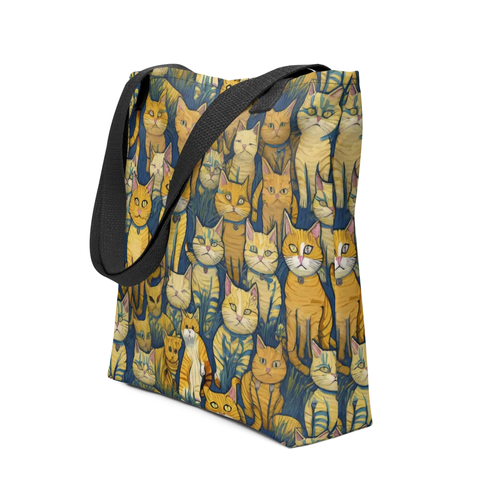 Velvet Cat Parade on Tote Bag — Front