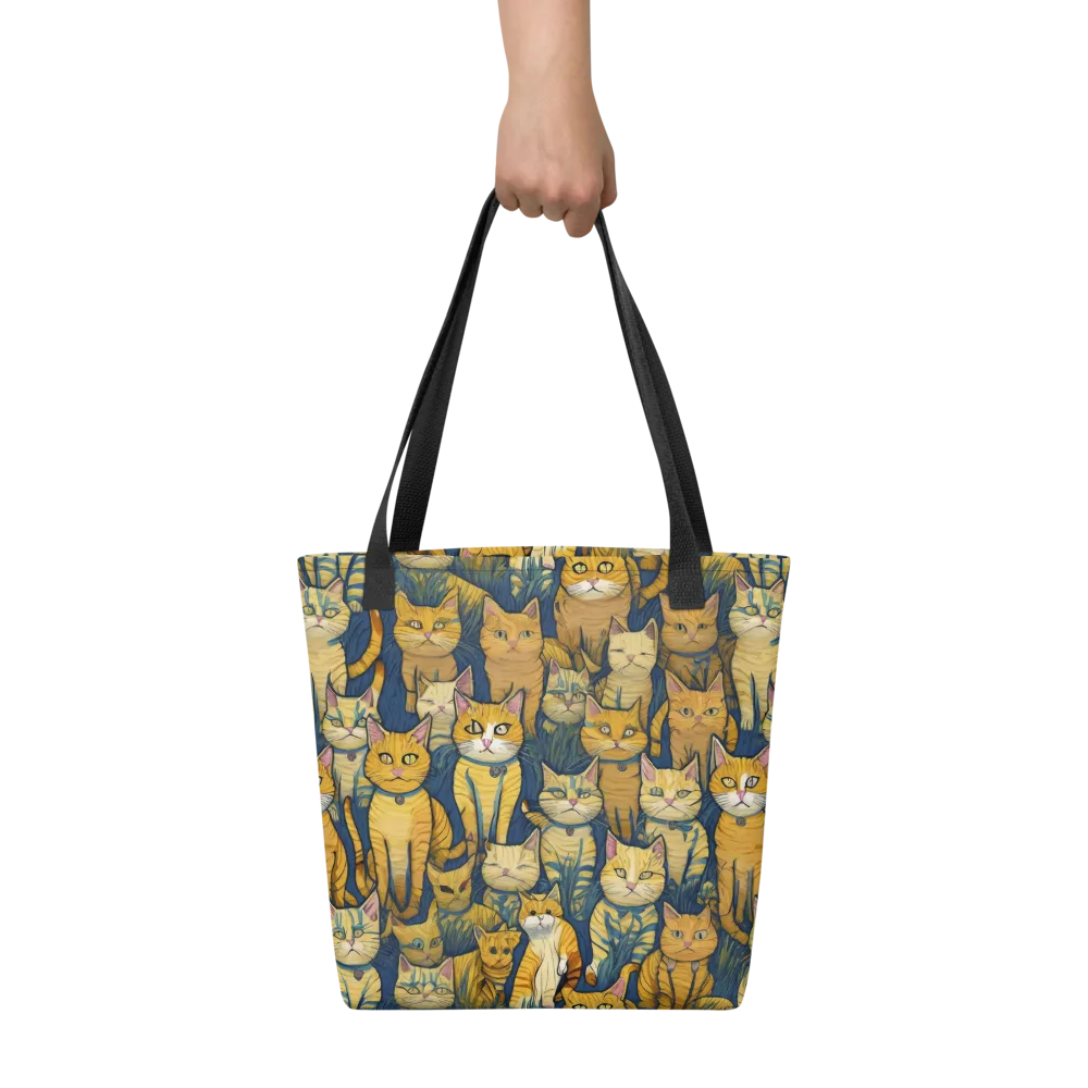 Velvet Cat Parade on Tote Bag — Front