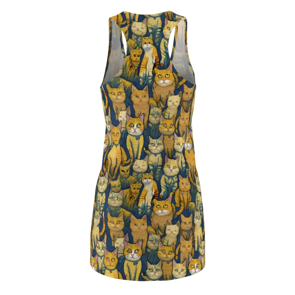 Velvet Cat Parade on Racerback Dress — Back