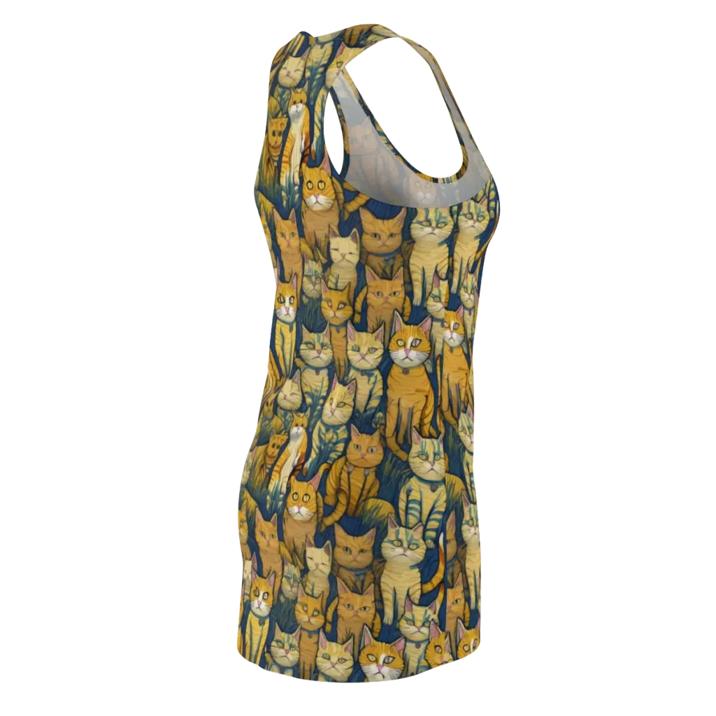 Velvet Cat Parade on Racerback Dress — Back Side