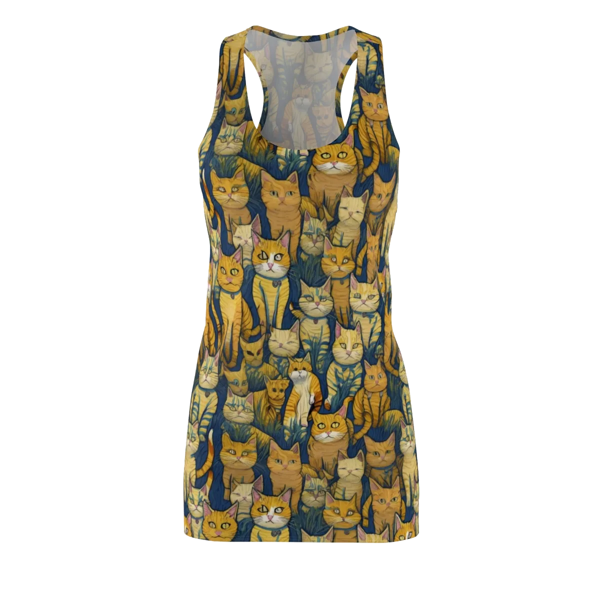 Velvet Cat Parade on Racerback Dress — Front