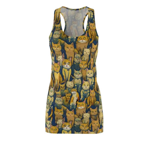 Velvet Cat Parade on a Racerback Dress