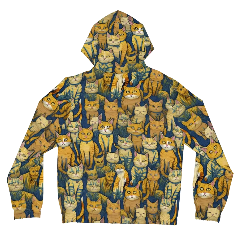 Velvet Cat Parade on Women's Full-Zip Hoodie — Back