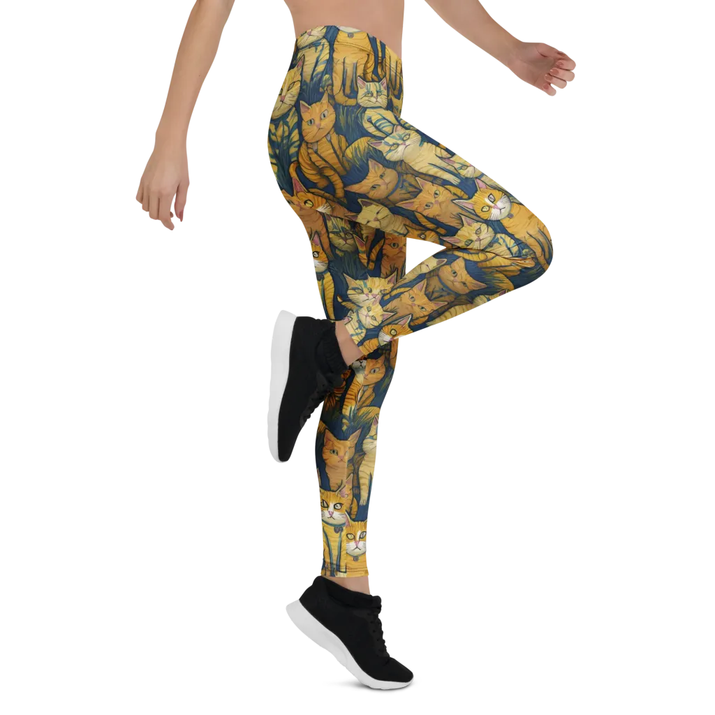 Velvet Cat Parade on Leggings — Right