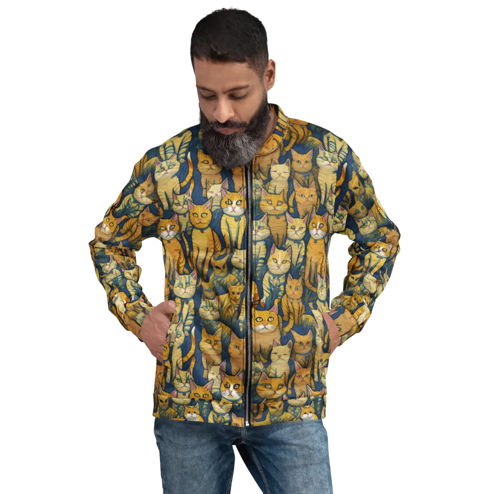 Velvet Cat Parade on Bomber Jacket — Front