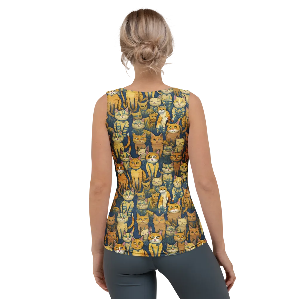 Velvet Cat Parade on Women's Tank Top — Back