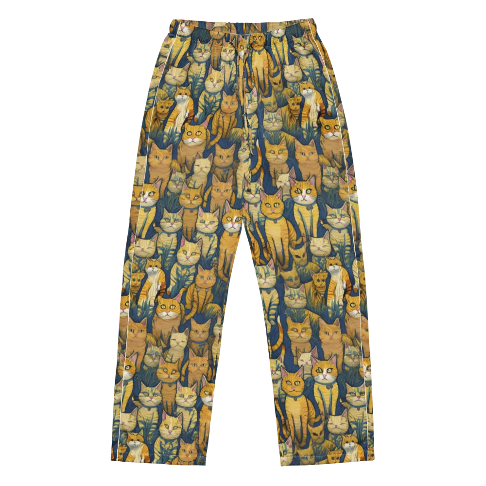 Velvet Cat Parade on Women's Pajama Pants — Front