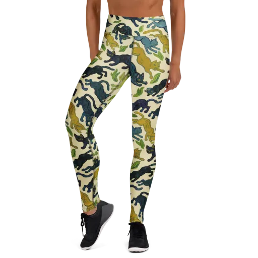Velvet Alley Cats on a Yoga Leggings