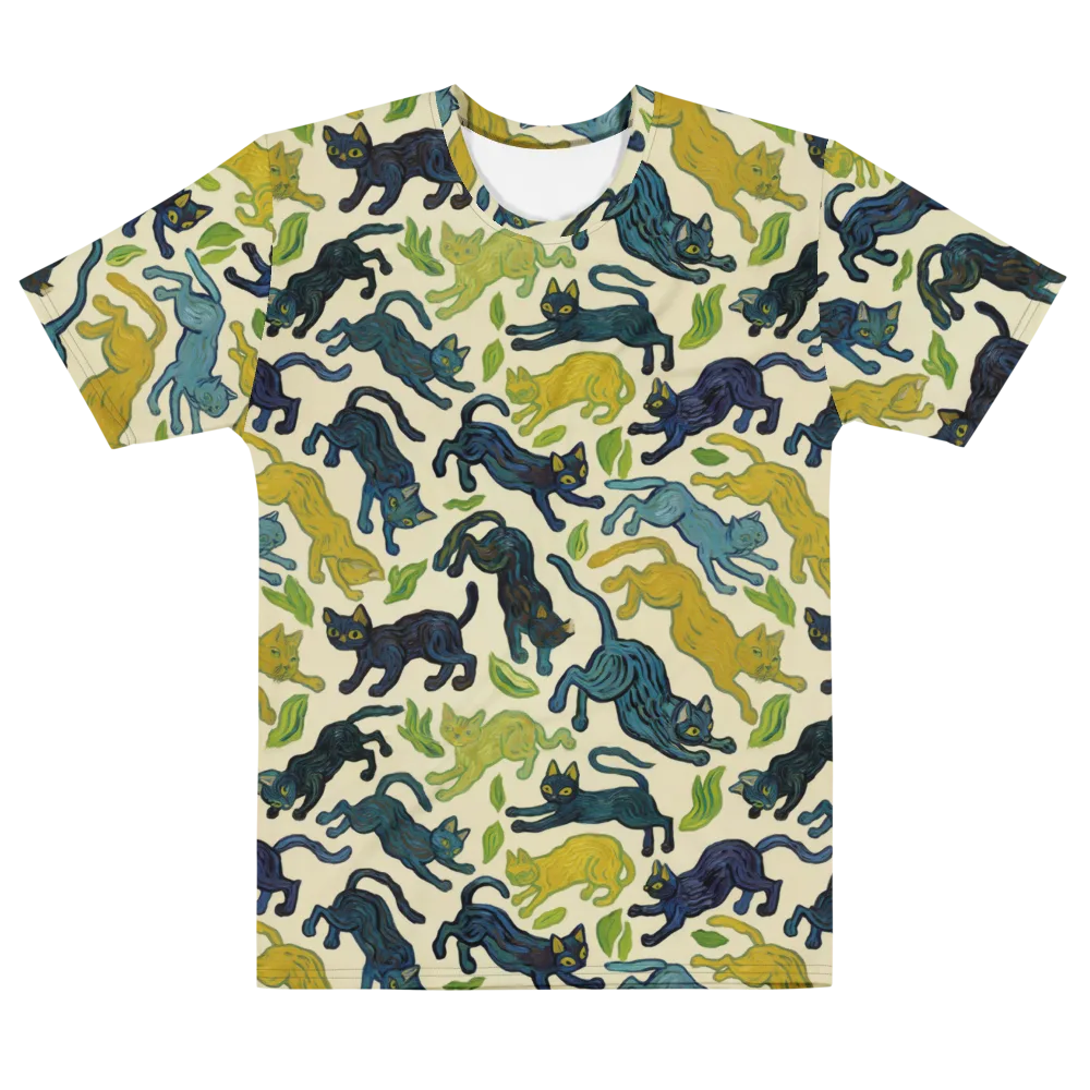 Velvet Alley Cats on Men's Cotton Crew Neck T-Shirt — Front