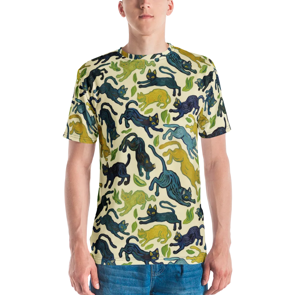 Velvet Alley Cats on Men's Crew Neck T-Shirt — Front