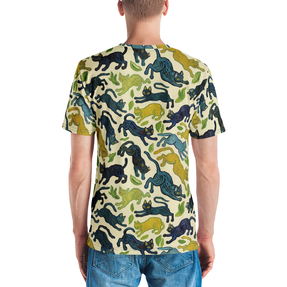 Velvet Alley Cats on Men's Crew Neck T-Shirt — Back