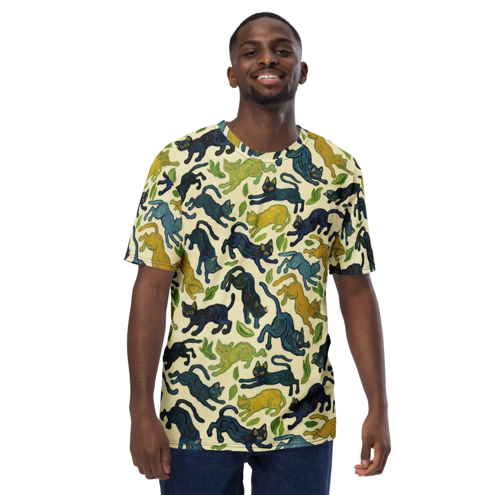 Velvet Alley Cats on Men's Crew Neck T-Shirt — Front