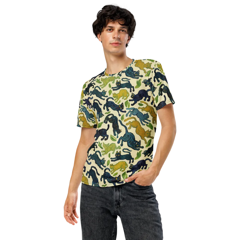 Velvet Alley Cats on Men's Crew Neck T-Shirt — Front