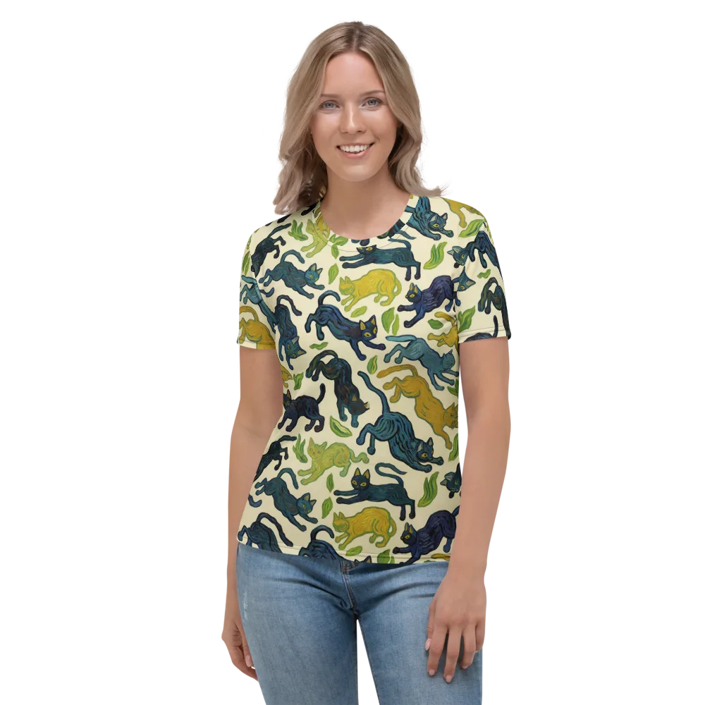 Velvet Alley Cats on Women's Crew Neck T-Shirt — Front