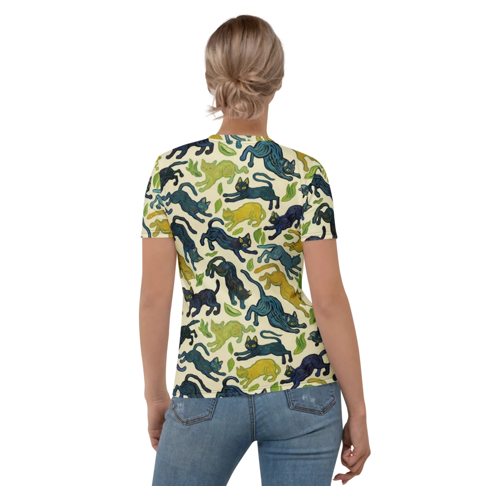 Velvet Alley Cats on Women's Crew Neck T-Shirt — Back
