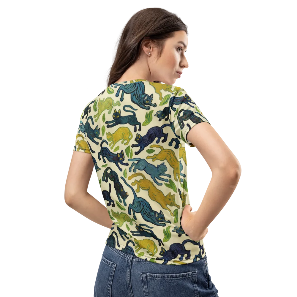 Velvet Alley Cats on Women's Crew Neck T-Shirt — Back